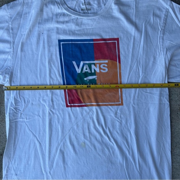 Vans Men's White Tee with Colorful Graphic - Picture 6 of 7